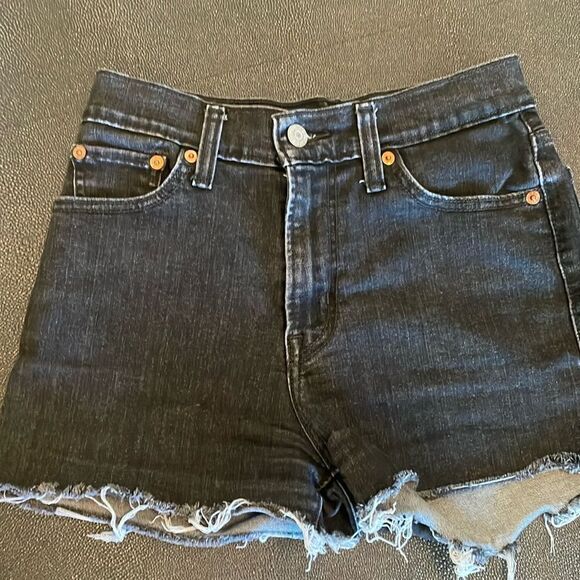 Levi’s High Rise short raw hemline black/ gray size 26 - Picture 1 of 8